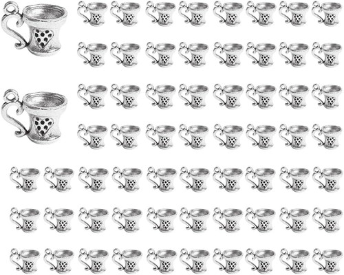 50pcs coffee cup charms - charms, tea