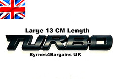 Large Black Turbo Badge