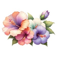 9x9cm flower wall decal