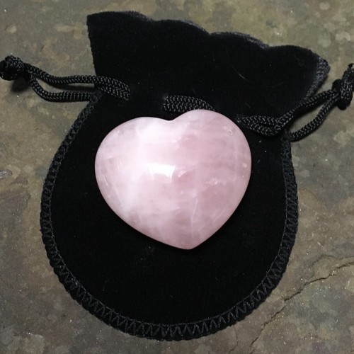 Rose quartz crystal - rose, heart