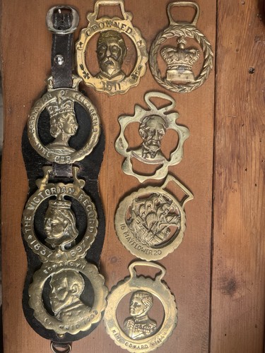 Antique vintage horse brasses - antique,