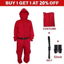 Kid Adult Squid Red Jumpsuit