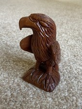 Wooden Carved Eagle Bird Of Prey model Ornament Collector 