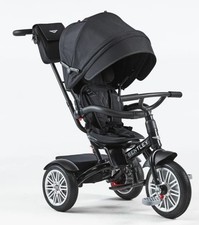 Bentley Kids 6-in-1 Trike Tricycle 3-in-1 Bike with Basket in Black