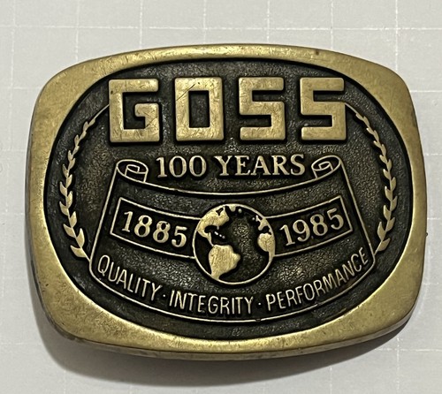 Vintage goss belt buckle promo - goss,