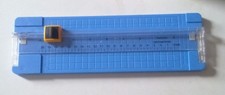 Home Blue Compact Paper Card Photo Craft Ruled Cutter Trimmer Guillotine