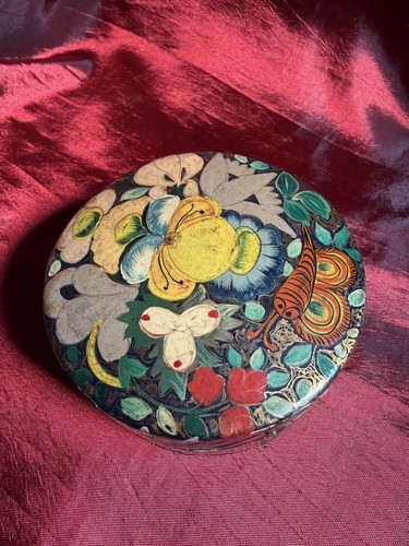 Vintage floral paper mache - paper,