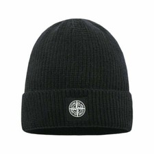 Stone Island Warm Cuffed Cap Knit Stretch Beanie Winter Hat Mens Womens Gift