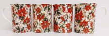 Poinsettia mugs set - poinsettia, fine