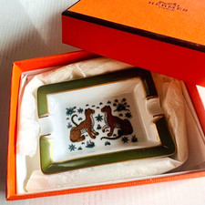 HERMES Mini Ashtray Leopard