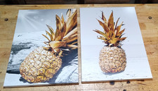Pineapples on Canvas  Black