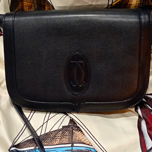 Cartier black leather - leather, shoulder