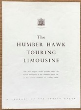 HUMBER HAWK TOURING LIMOUSINE