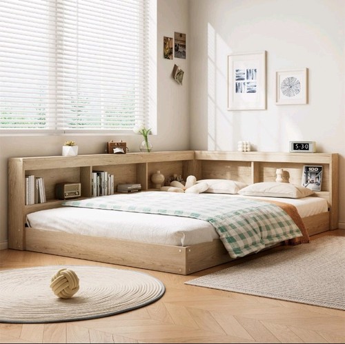 Wooden storage bed frame - storage,