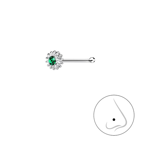 925 crystal nose stud ball - 925, end