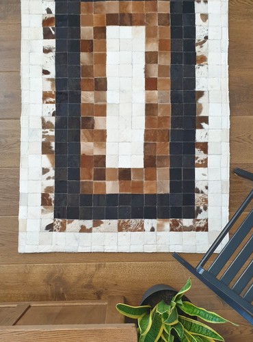 Handmade cowhide patchwork - patchwork, rug