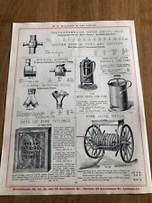 1917 w.h. willcox of london double sided print ! fire hose reels