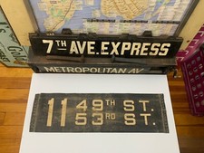 NY NYC BUS TROLLEY ROLL SIGN