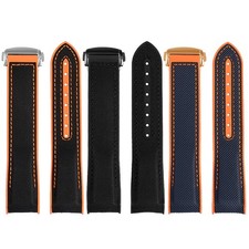 Nylon Silicone Watch band Strap 22mm for Omega Seamaster 300 Planet Ocean 600