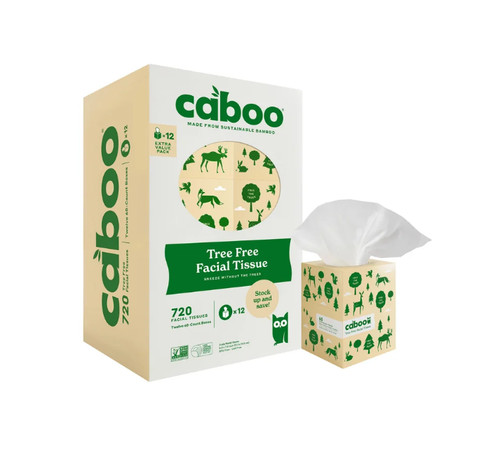 Caboo bamboo facial tissue - bamboo,