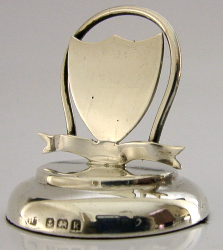 English sterling silver shield - silver,