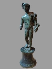 Large Roman Bronze Figurine Of Mercury
