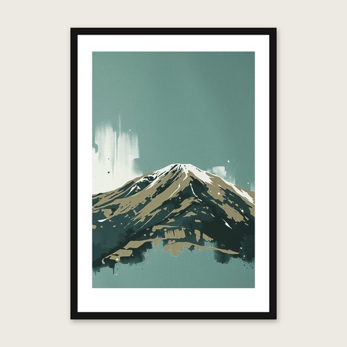 Snowdon ink wash landscape - ink,