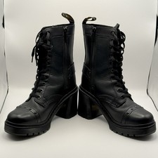 Dr Martens Chesney Hrns Black Heeled Boots UK 7 worn once 
