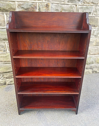Antique walnut open bookcase - walnut,