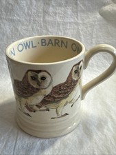 Emma Bridgewater Birds Mug Barn Owl 1/2 pint Oyster Catcher Mark Pottery