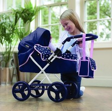 Mamas & Papas Junior Ultima Dolls Pram - Polka Dot - Brand New 