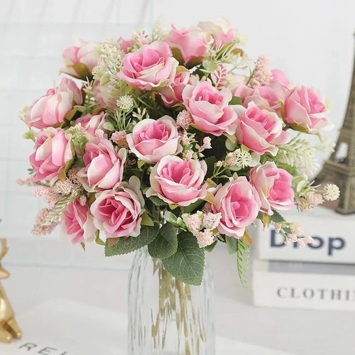 30cm rose white - 30cm, silk
