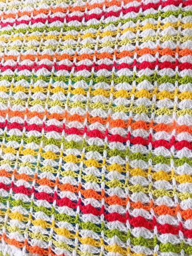 Hand crocheted baby blanket - crocheted,