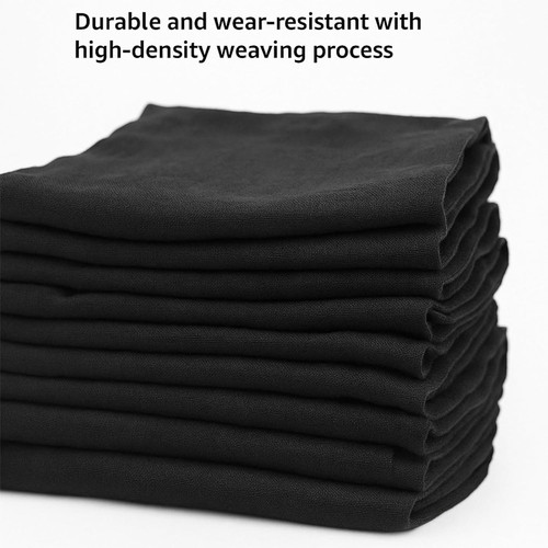 24pcs black cotton gloves - cotton,