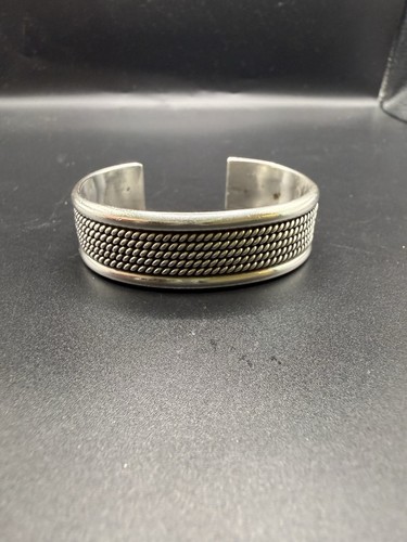 Sterling silver cuff native - silver,