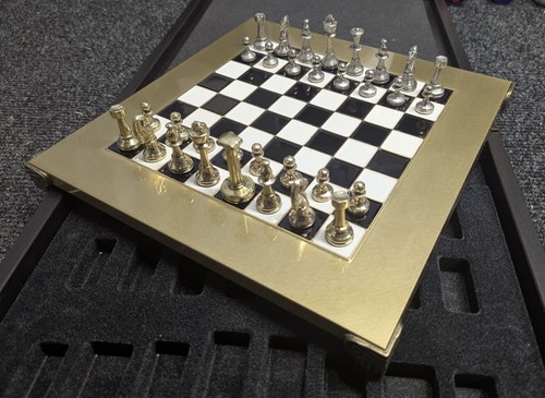 Metal staunton chess set - metal,