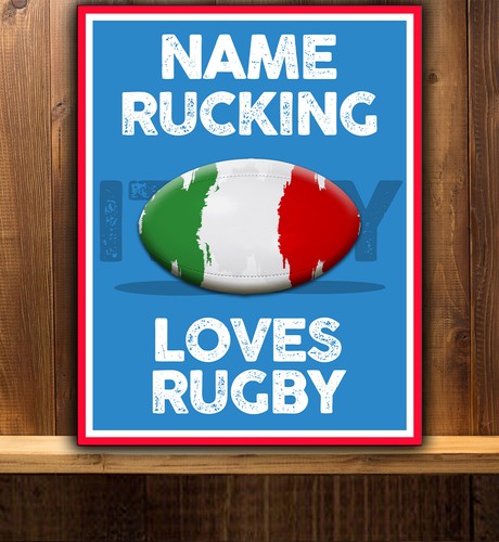 Personalised italy rugby fans - ,