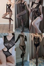 Women Lingerie Fishnet Crotchless Body Stocking Bodysuit Sexy Underwear Babydoll