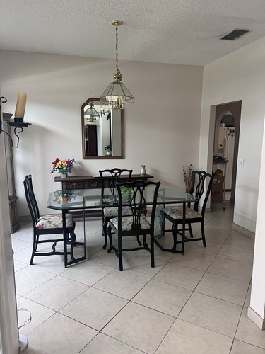 Glass dining table set - glass,