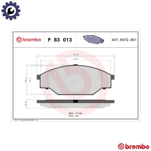 Brake pad set disc - pad,
