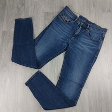 Men's Diesel D-Strukt Jeans Blue Denim Stretch Slim Fit Skinny Zip Fly W32 L32