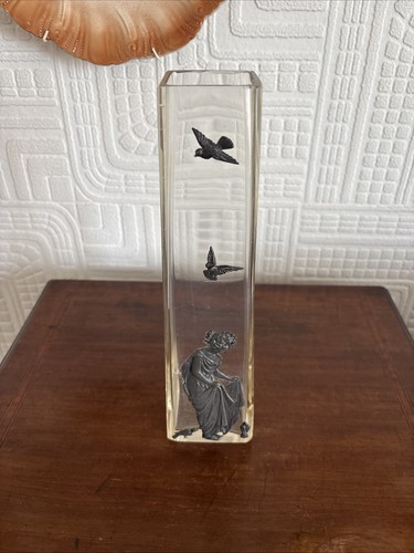 Unusual art nouveau glass vase - glass,