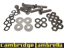Lambretta Seat Fixing Kit - Stainless Steel Bolts Washers Spacers Twin or Dual