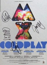 COLDPLAY 2 X SIGNED CHRIS MARTIN 6 x 4 PHOTO PRINTS MEMORABILIA WALL ART BOGOF