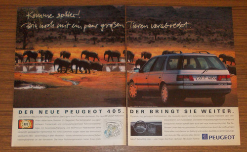 Rare advertising peugeot 405 - rare,