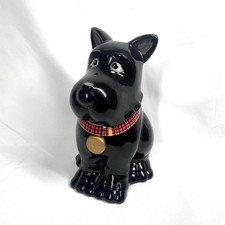 Black Scottish Terrier Biscuit Jar Scottie Dog Cookie Holder