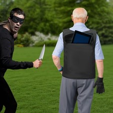 Adjustable Tactical Vest with Cut-Resistant Gloves, 24J Protection for Security