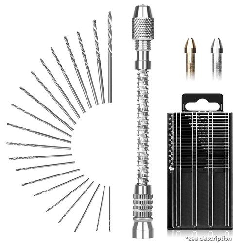 Mini hand drill set 20pcs - mini, hss