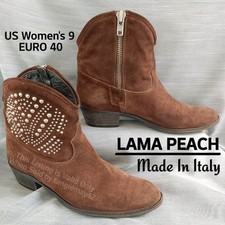 Lama Peach Italian Brown Suede