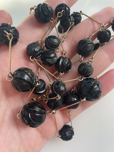 Victorian antique whitby jet - victorian,